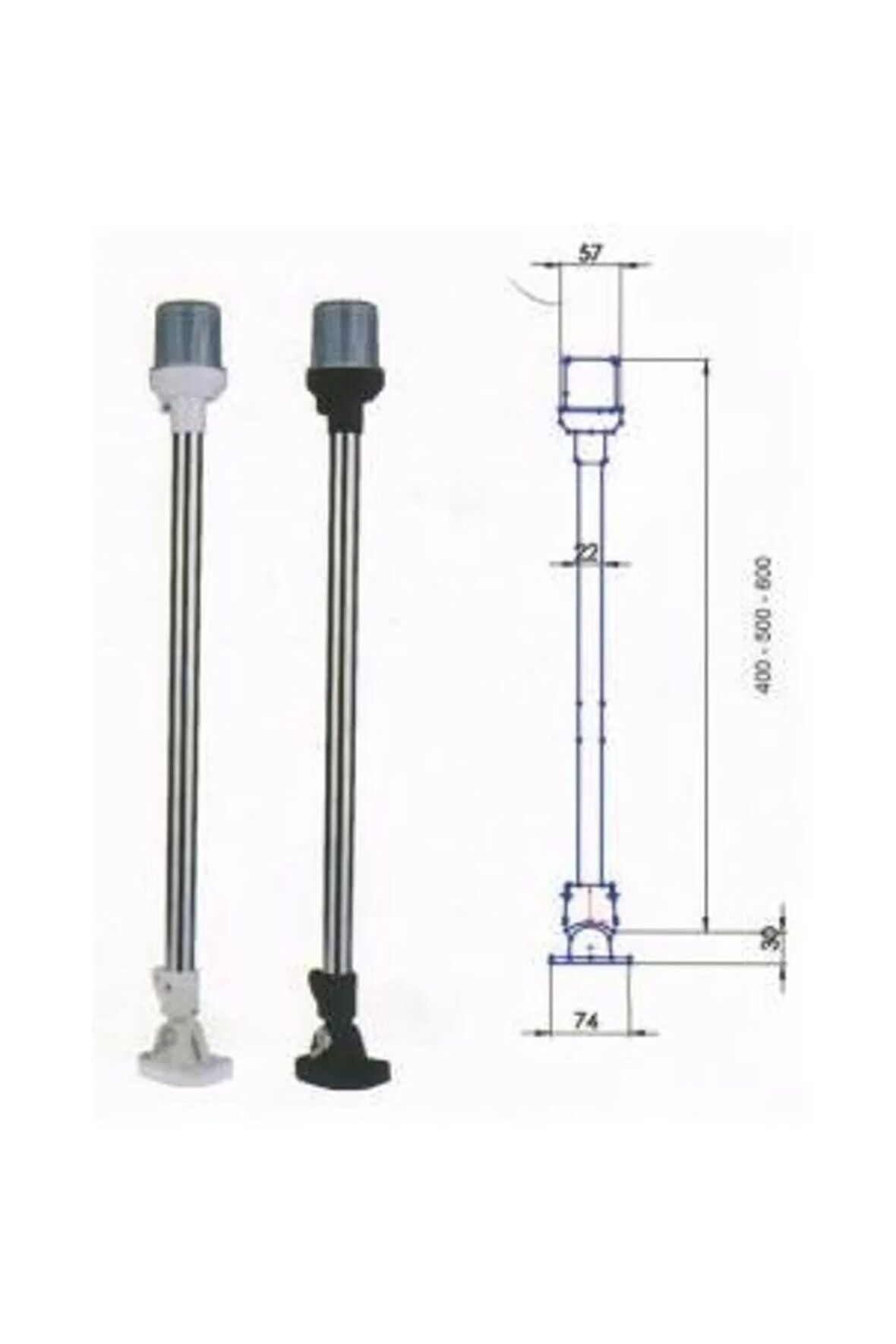 Bayrak Direği 60cm Ledli Katlanabilir Ayaklı