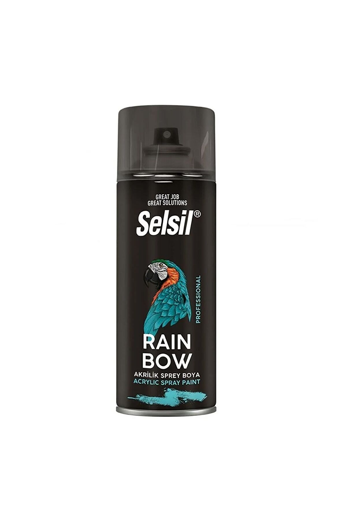 Selsil Rainbow Akrilik Sprey Boya 400 ml Mat Siyah Ral 9005