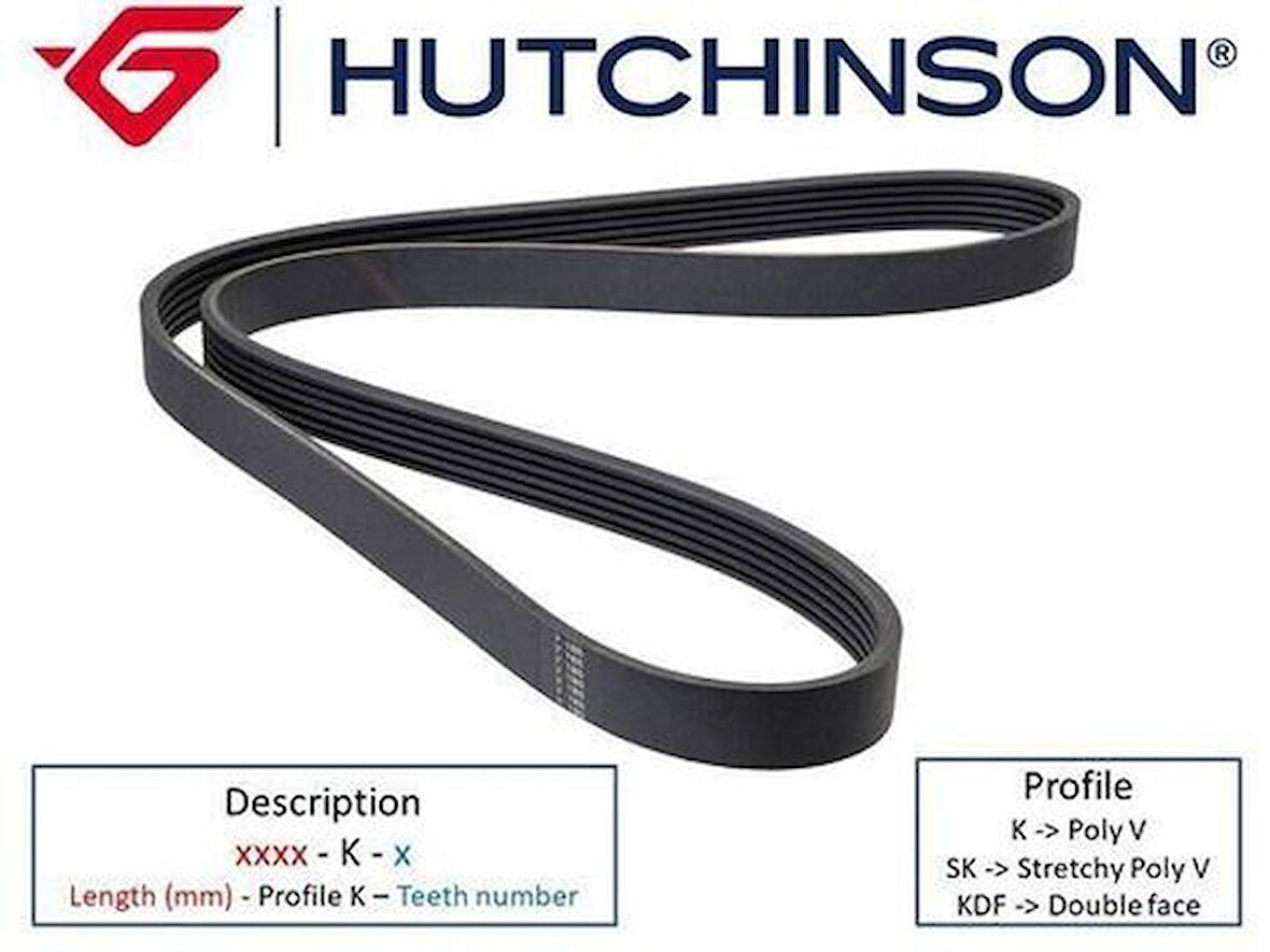 Hutchinson 3PK946 946 K 3 Kanallı Kayış Boxer-Jumper 2.5TD 12V 94-97 8V 96-00 Toyota 128040