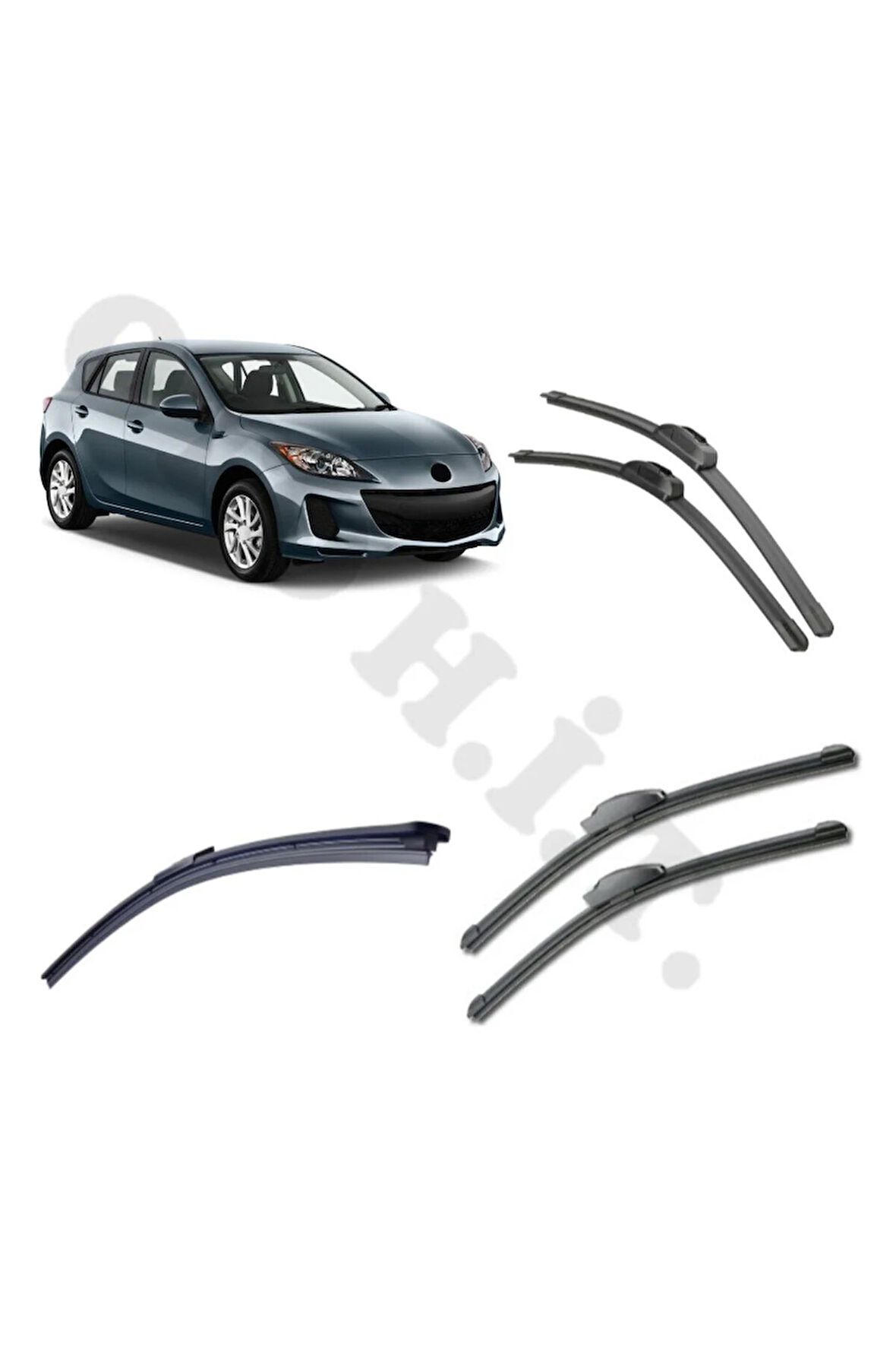 MAZDA 3 SİLECEK TAKIMI SEDAN 2009-2013 ÖN CAM SİLECEĞİ