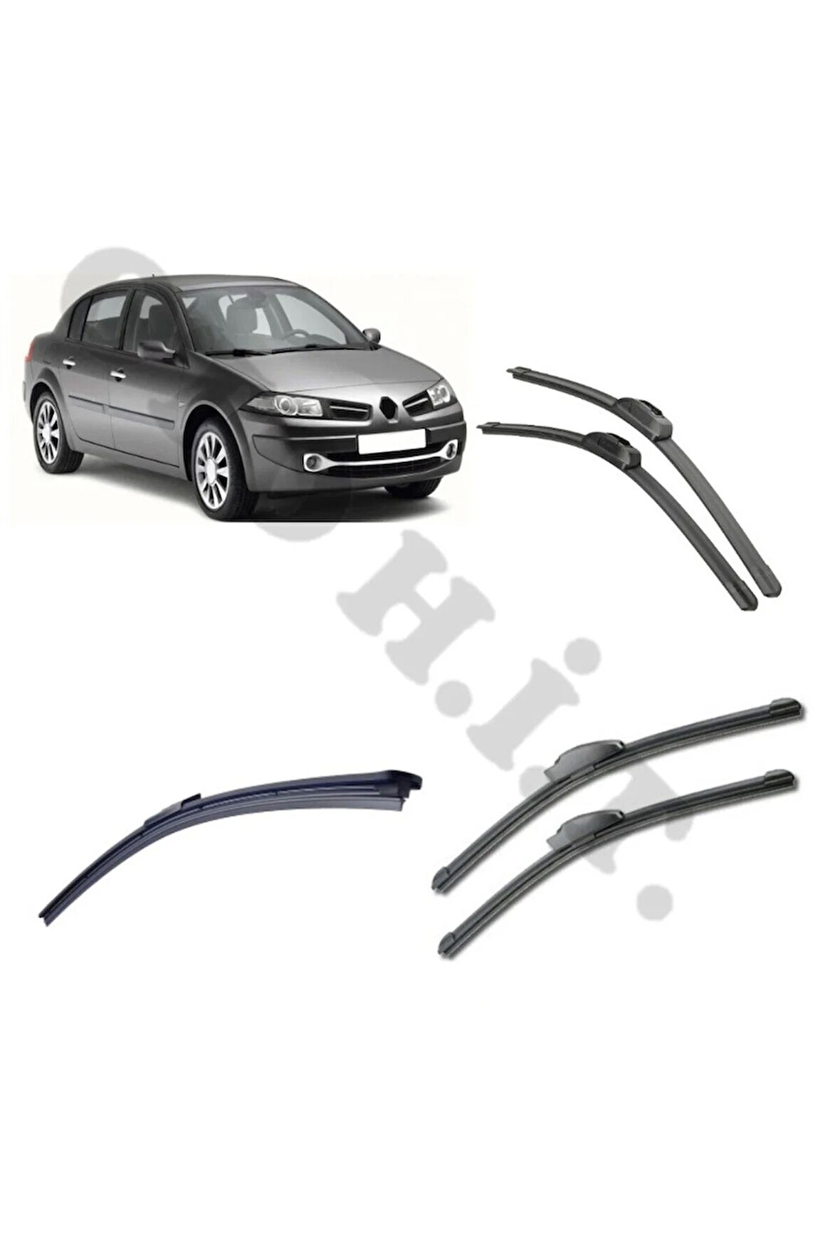 RENAULT MEGANE 2 SİLECEK TAKIMI 2003-2005 ÖN CAM SİLECEĞİ