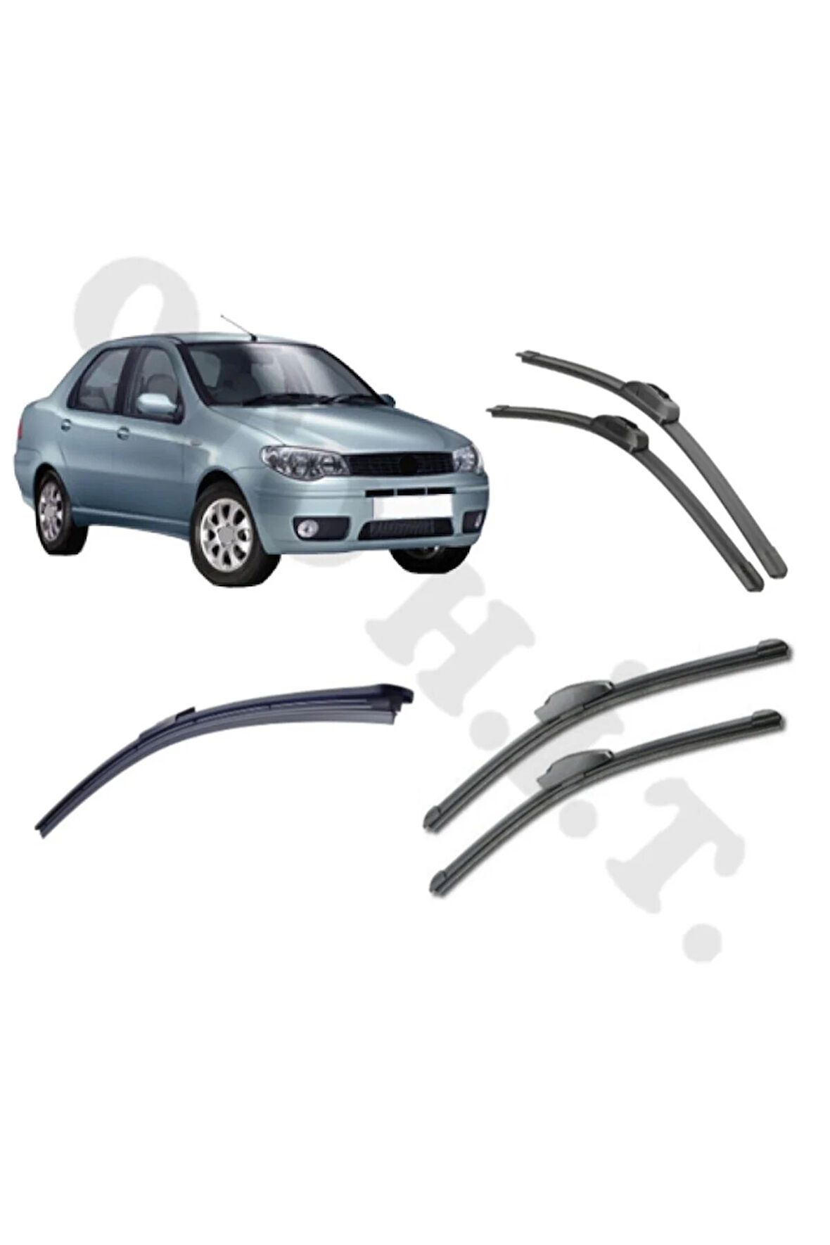 FİAT ALBEA SİLECEK TAKIMI 2002-2012 ÖN CAM SİLECEĞİ