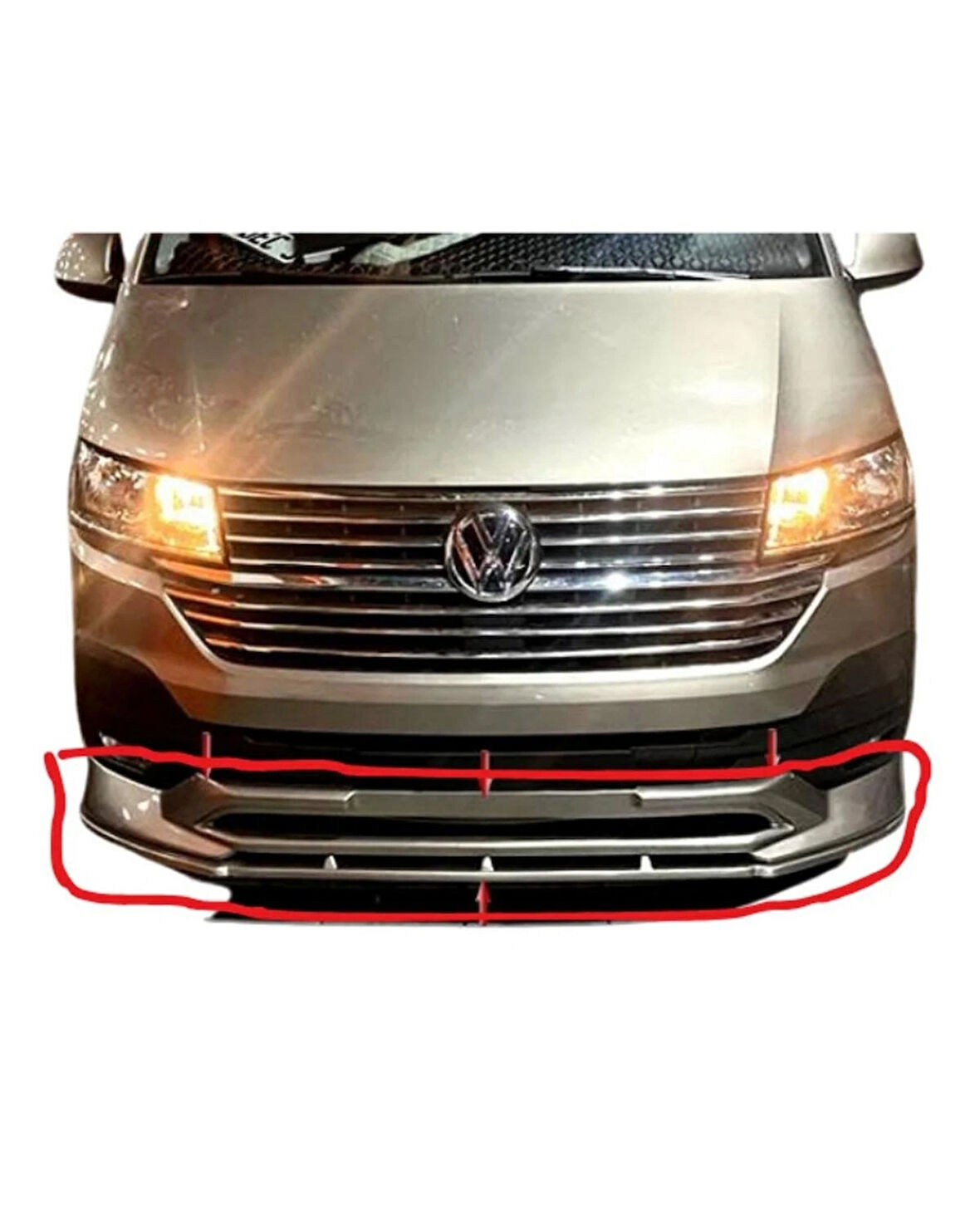 TRANSPORTER 2020-2024 ÖN TAMPON EKİ (( PLASTİK) ) (( BOYASIZ ))