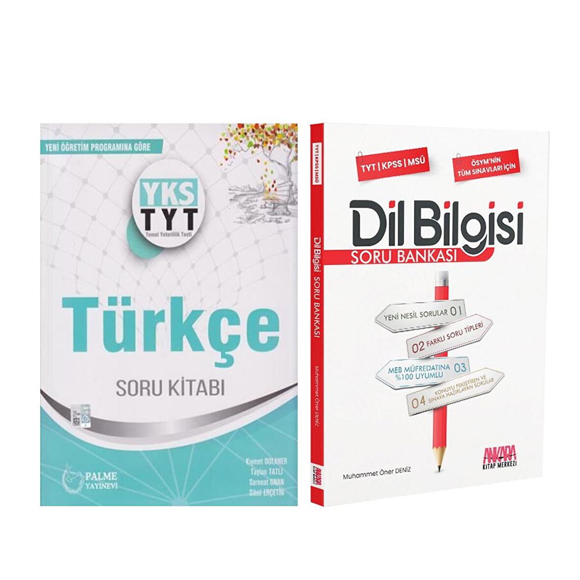 Palme TYT Türkçe ve AKM Dil Bilgisi Soru Bankası Seti 2 Kitap