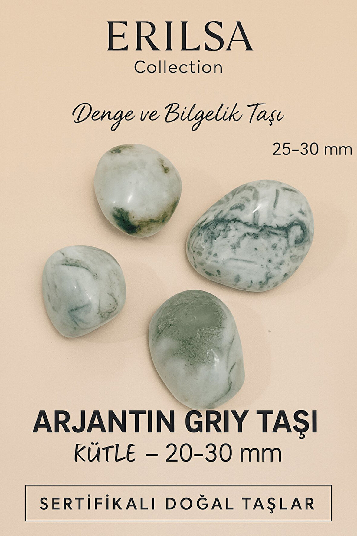 Sertifikalı Hint Akik Taşı Kütle 25–30 mm Arjantin Menşeli Denge ve Bilgelik Taşı