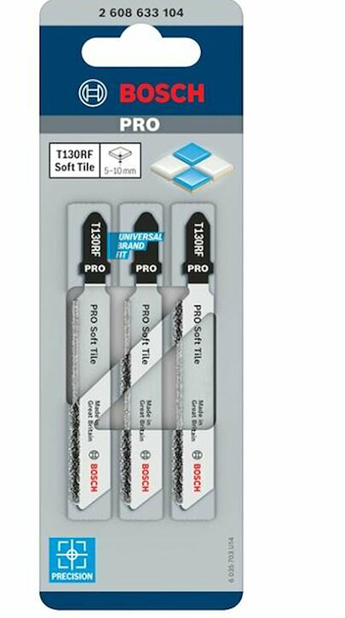 BOSCH Dekupaj Testere Bıçağı Agzı T 130 Rf 3'Lu 