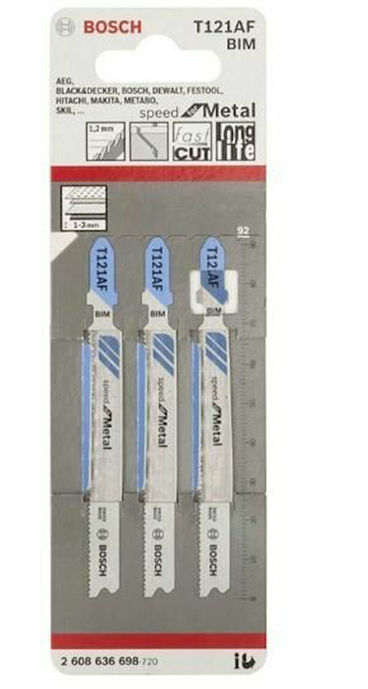 BOSCH Dekupaj Testere Bıçağı Agzı T121Af 3Pc 