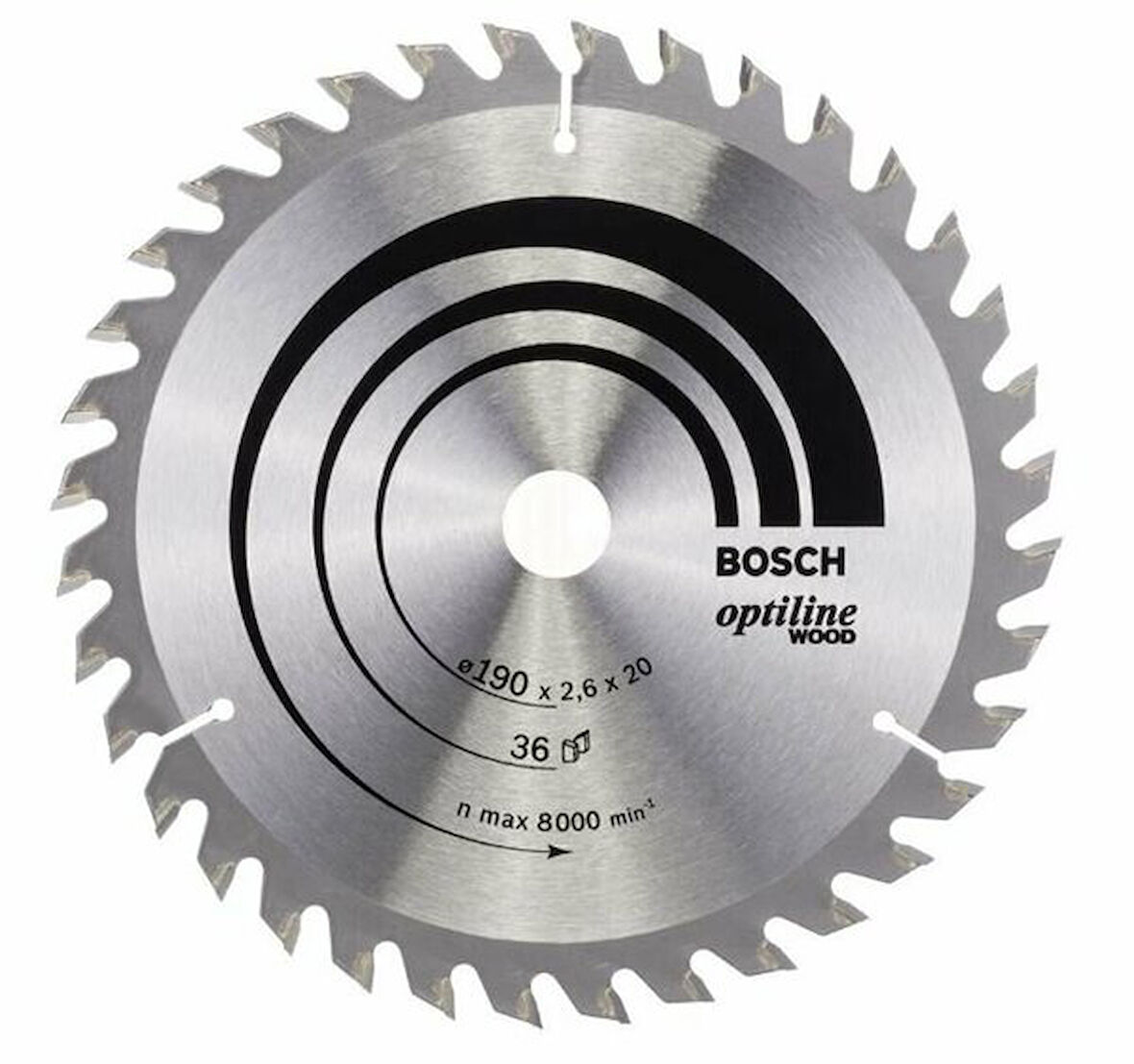 BOSCH Optiline 190*20 mm 36 Diş 1,6 Atb 