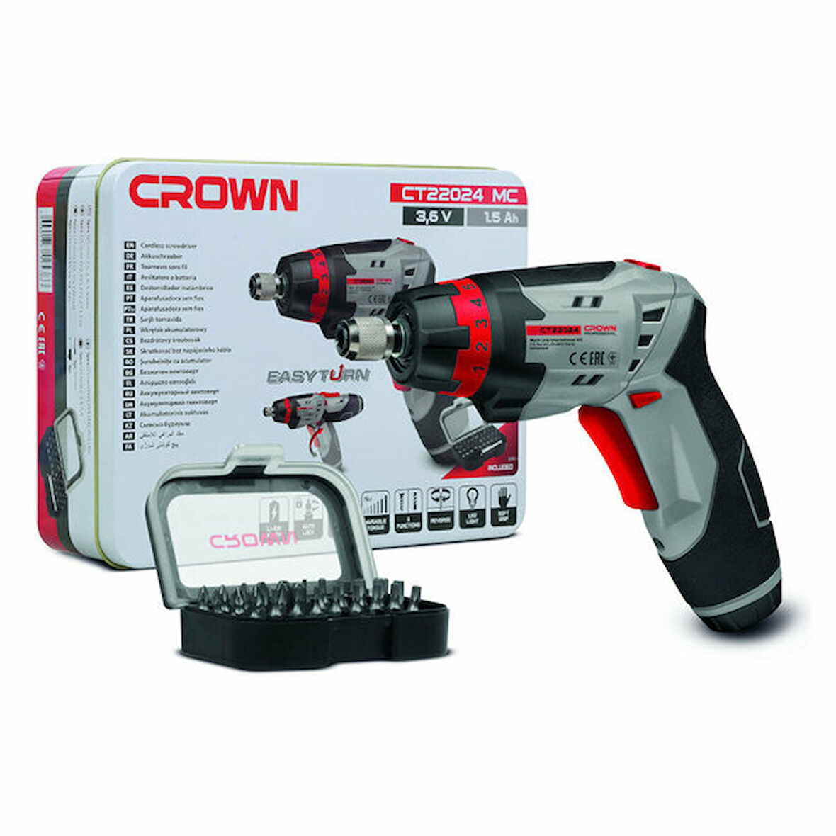 CROWN Akülü Vidalama 3.6V-1.5Ah Ct22024 Mc 
