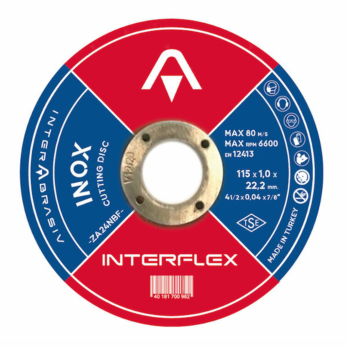 InterFlex İ-4079181610 Taş Çelik 180X1,6 mm İnox T41 (Düz) 