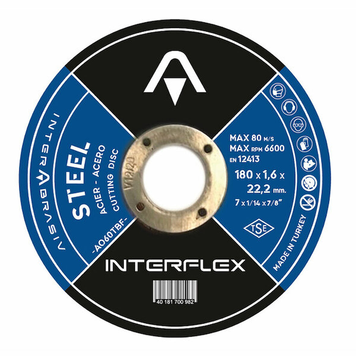 InterFlex İ-4078181610 Taş Metal 180X1,6 mm T41 (Düz) 
