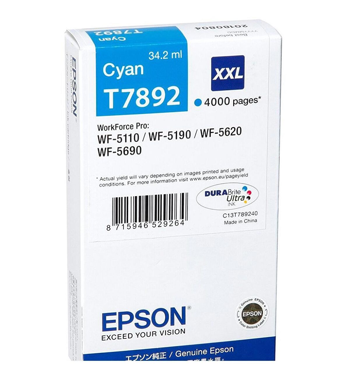 Epson 7892 mavi kartuş