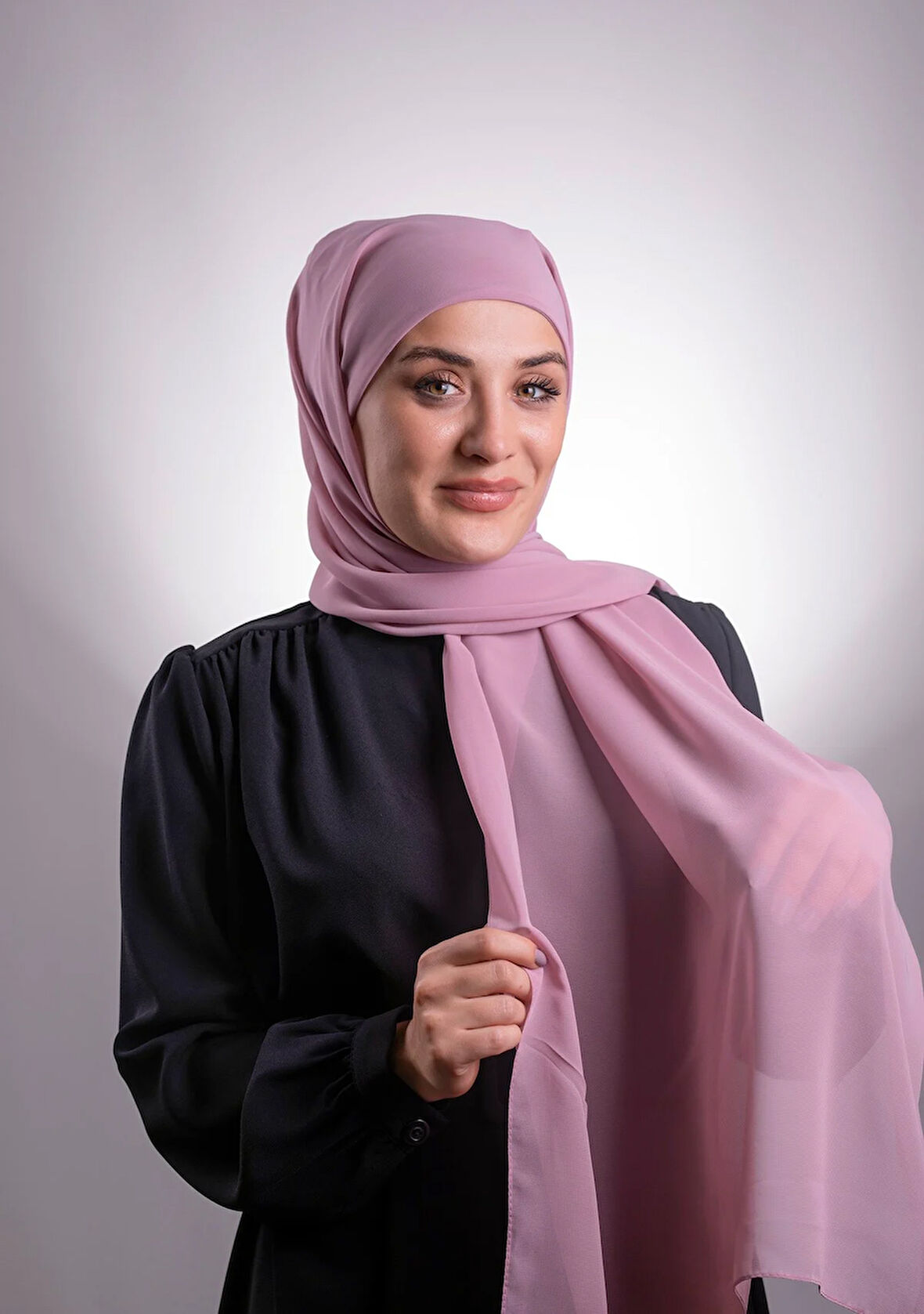 Violet Pratik Hazır Geçmeli Şal Şifon Boru Boneli 3001_21