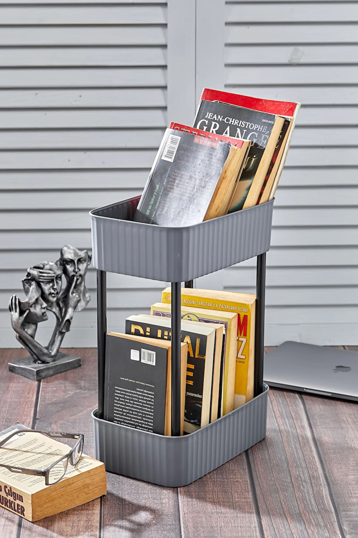 Easy 2 Katlı Çok Amaçlı Raf Kitaplık Organizer Düzenleyici (TEKERLEKSİZ)