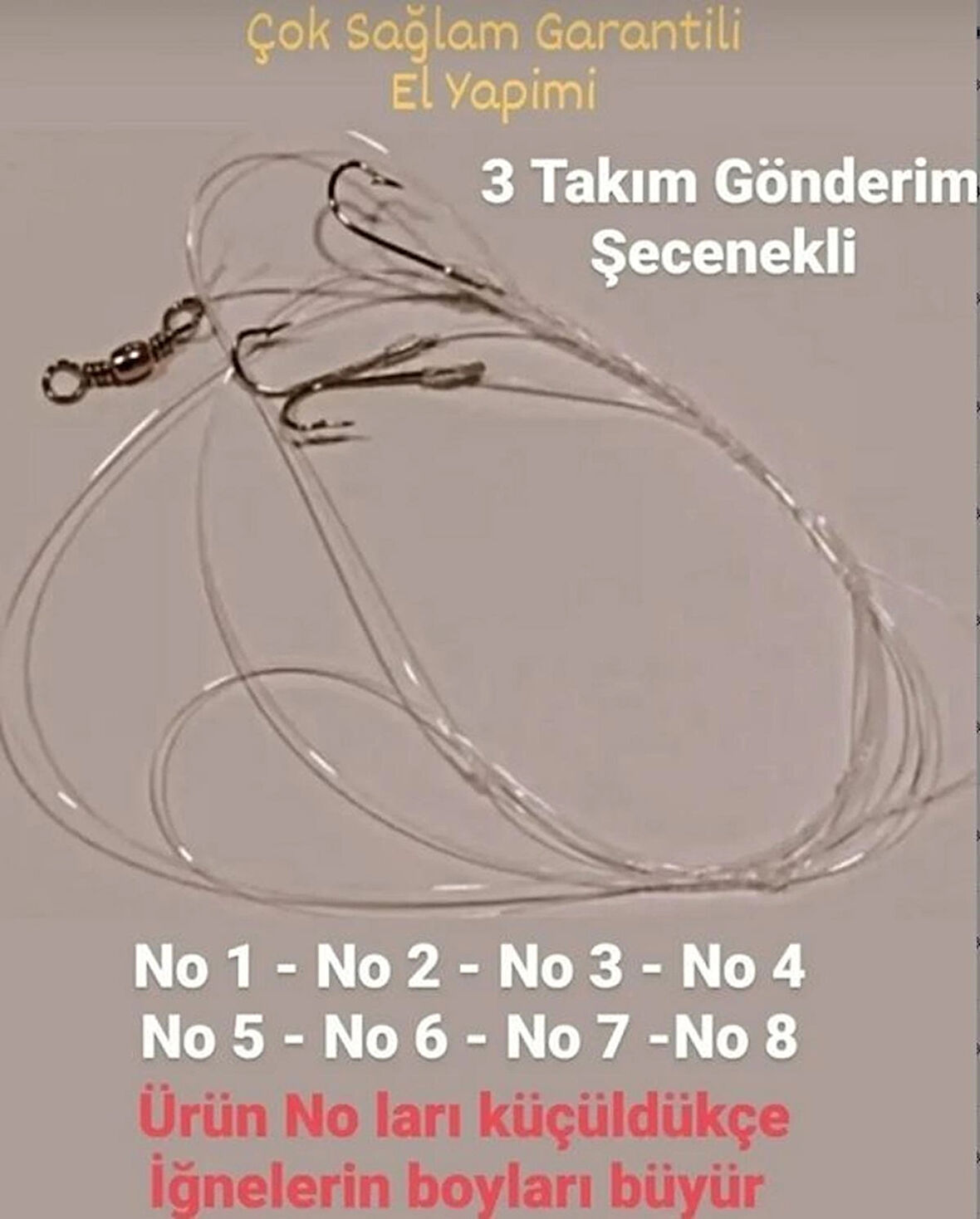 Olta Ucu Hazır Takım 3 Adet (çupra-mercan-levrek) 