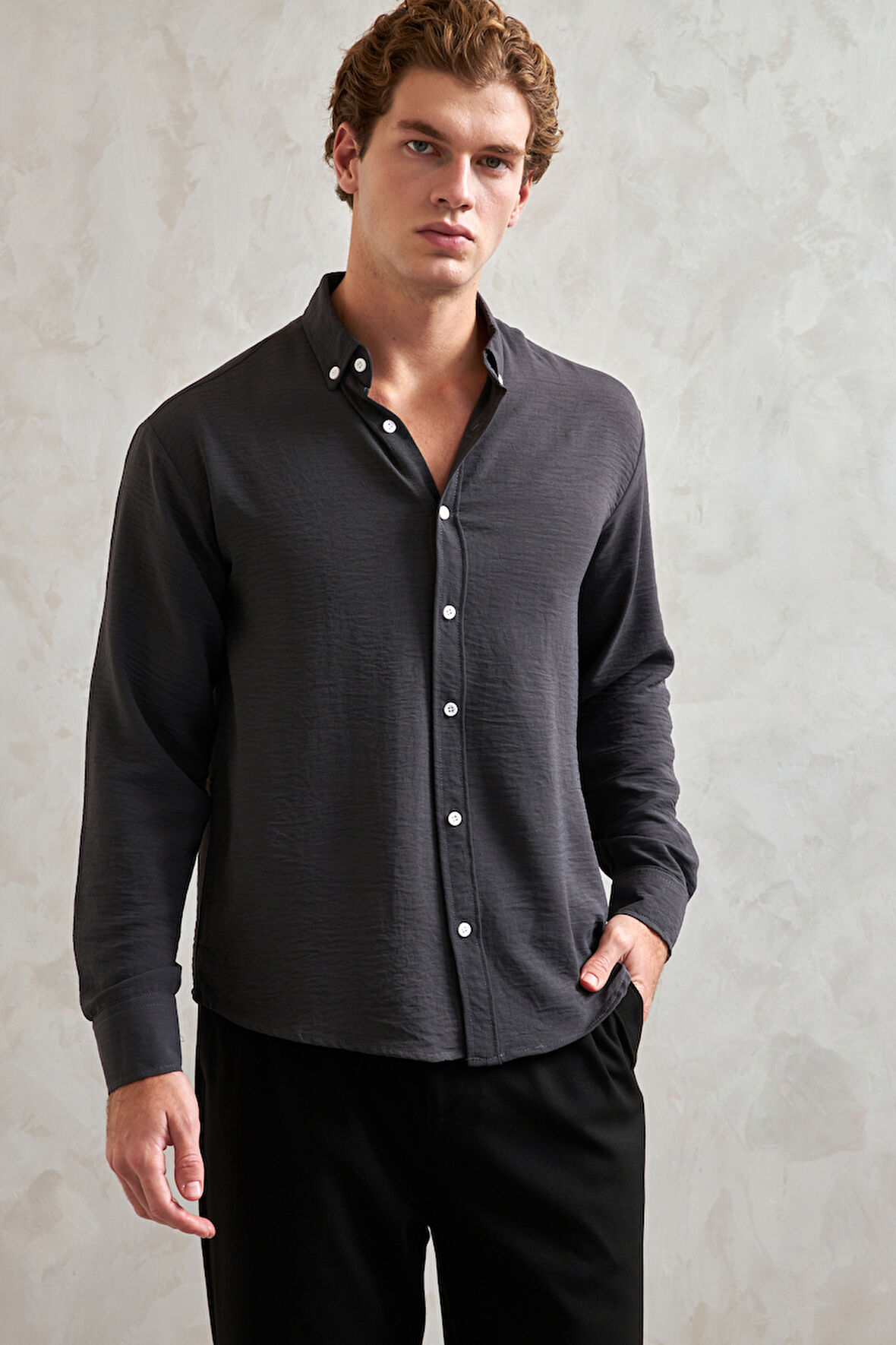 Erkek Oversize Kesim Aerobin Gömlek