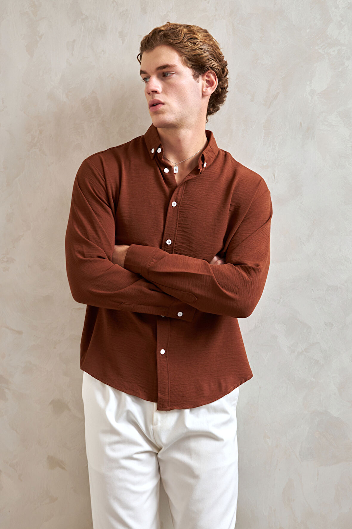 Erkek Oversize Kesim Aerobin Gömlek