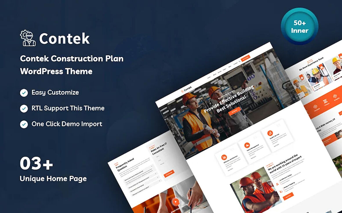Contek - Construction Plan Wordpress Teması