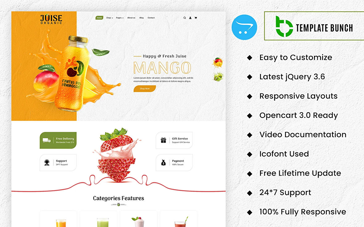 Juise Organic – Juise Store OpenCard Teması