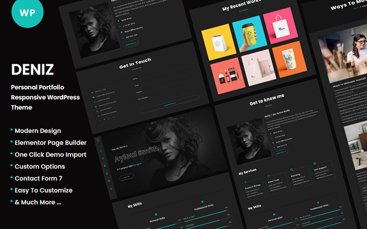 Deniz – Personal Portfolio Wordpress Teması