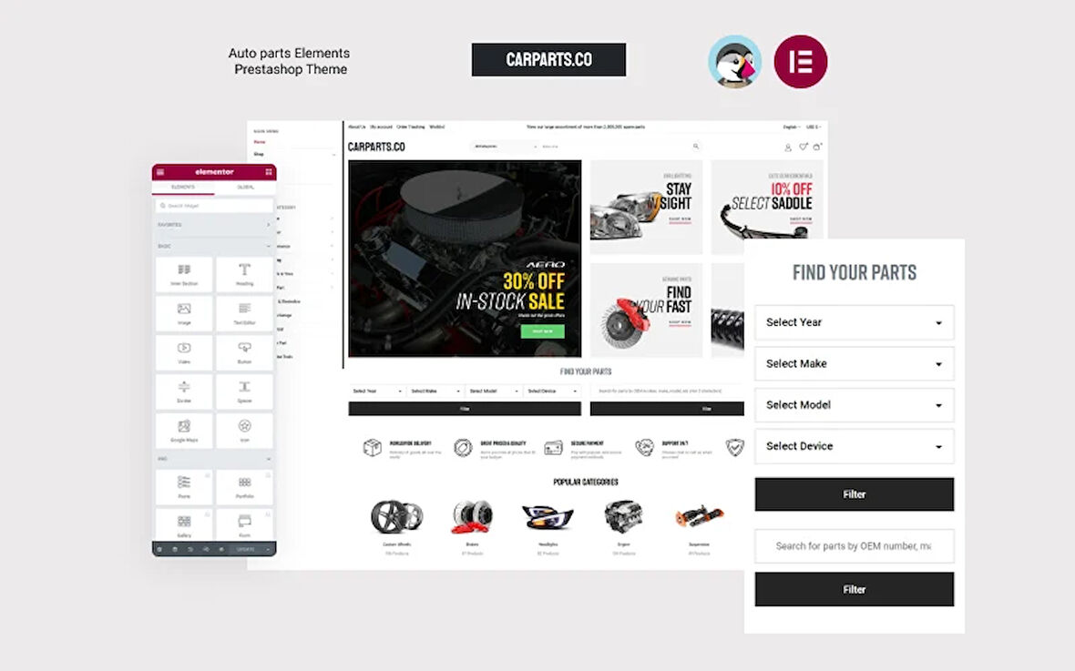 Carpartsco - Auto Part PrestaShop Teması