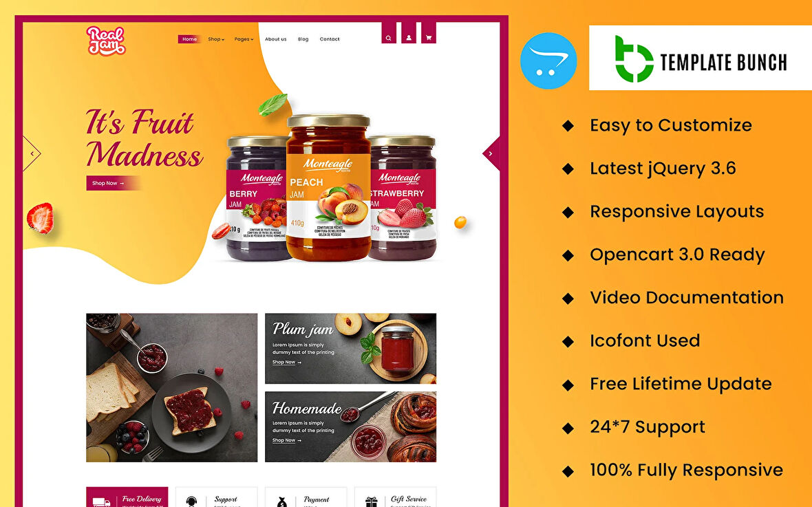 Real Jam - Fruit OpenCard Teması