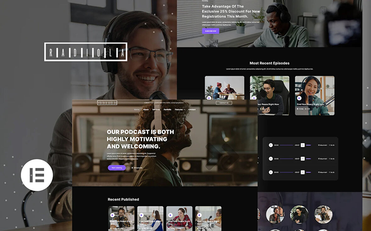 Radiola - Radio Station & Podcaster Wordpress Teması