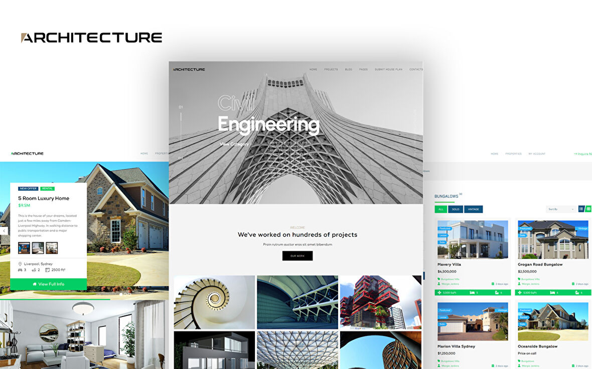 Nexus Architecture and Real Estate Wordpress Teması