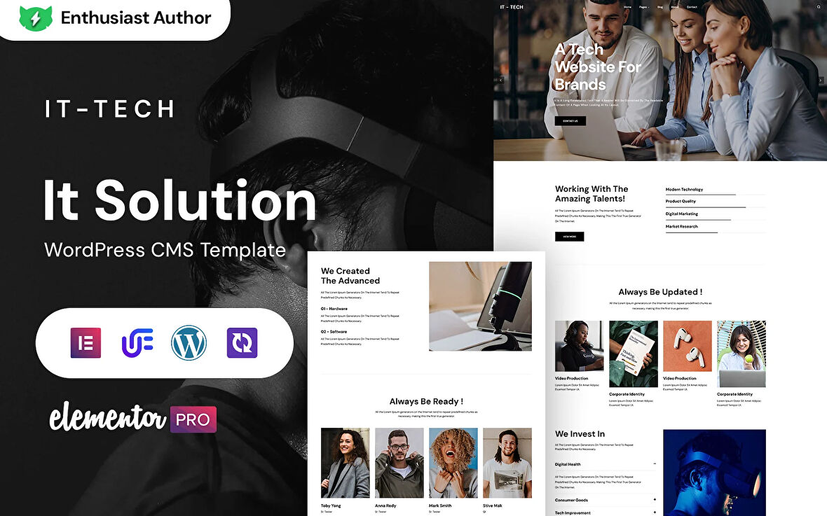 IT-Tech - IT Solutions And Multipurpose Wordpress Teması