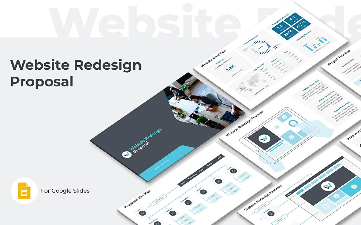 Website Redesign Proposal Google Slides Teması