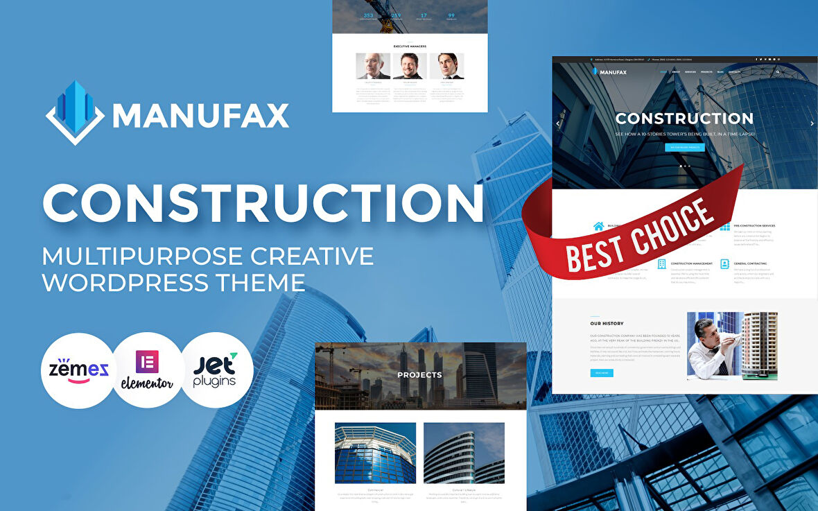 Manufax - Construction Wordpress Teması