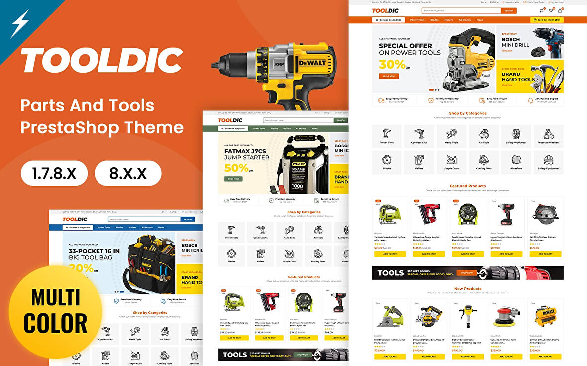 ToolDic - Tools and Auto Parts PrestaShop Teması
