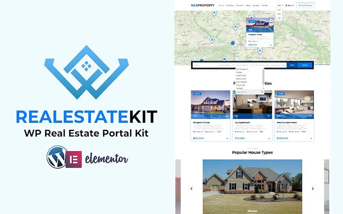 Real Estate Directory Kit Wordpress Teması