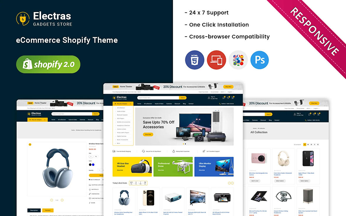 Electras - Electronics - Gadgets Shopify Teması