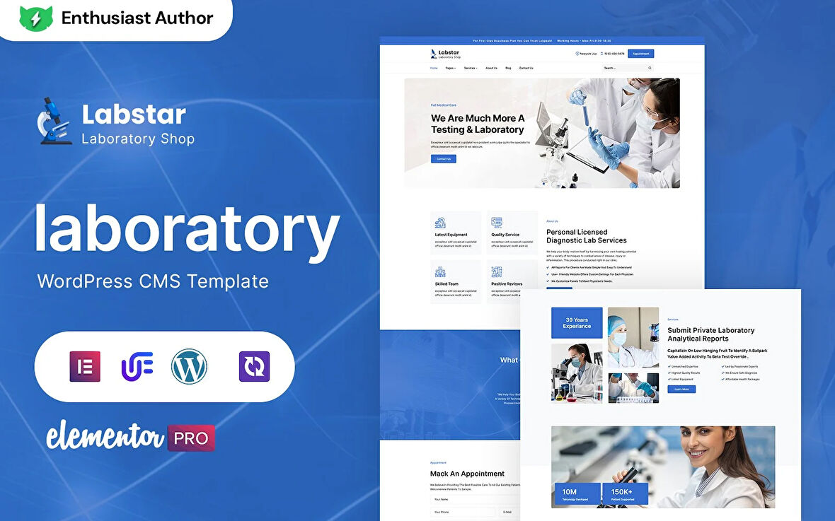 Labstar - Laboratory And Science Research Wordpress Teması