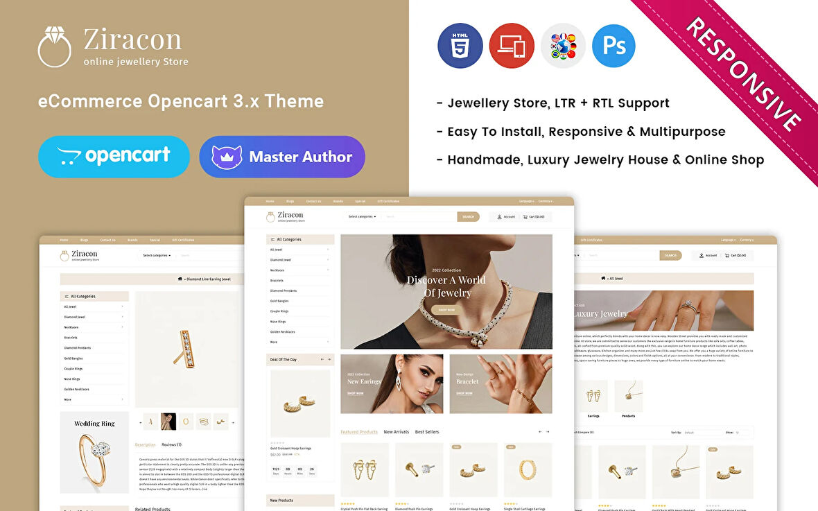 Ziracon - Jewellery OpenCard Teması