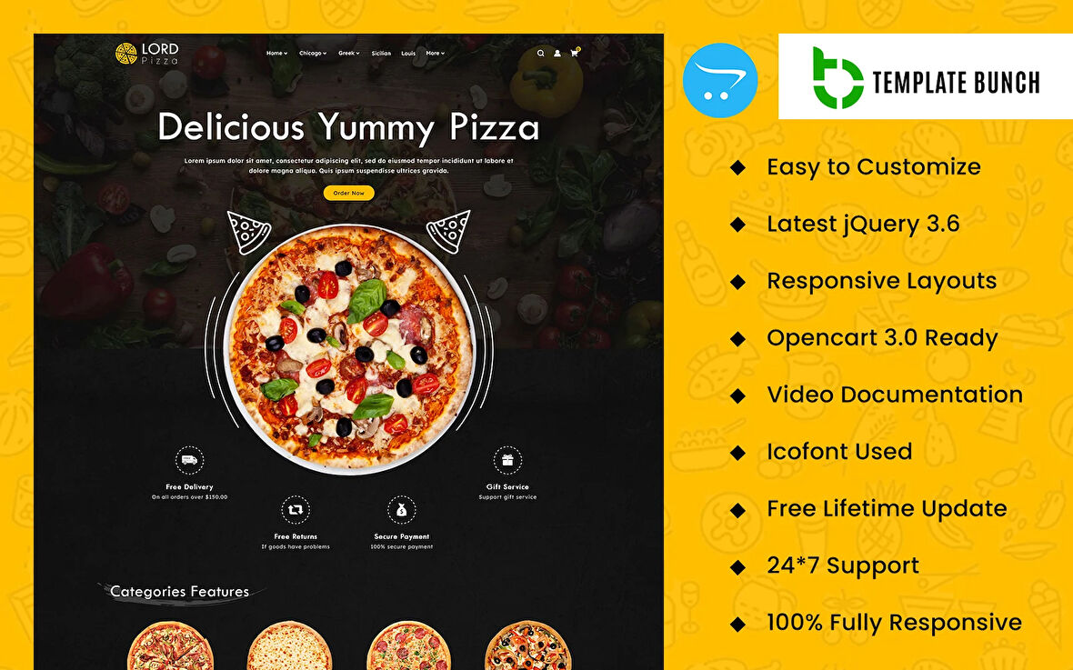 Lord - Pizza Store OpenCard Teması