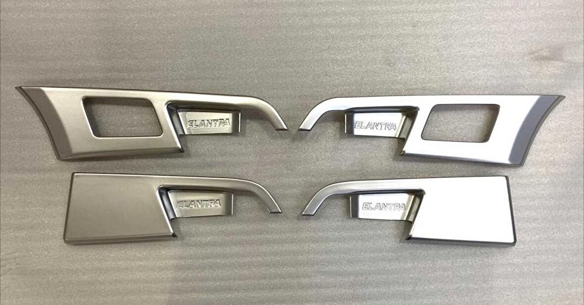 ELANTRA 2016-2019 IÇIN UYUMLU IÇ KAPI KOLU KAPLAMA - SILVER (ABS)
