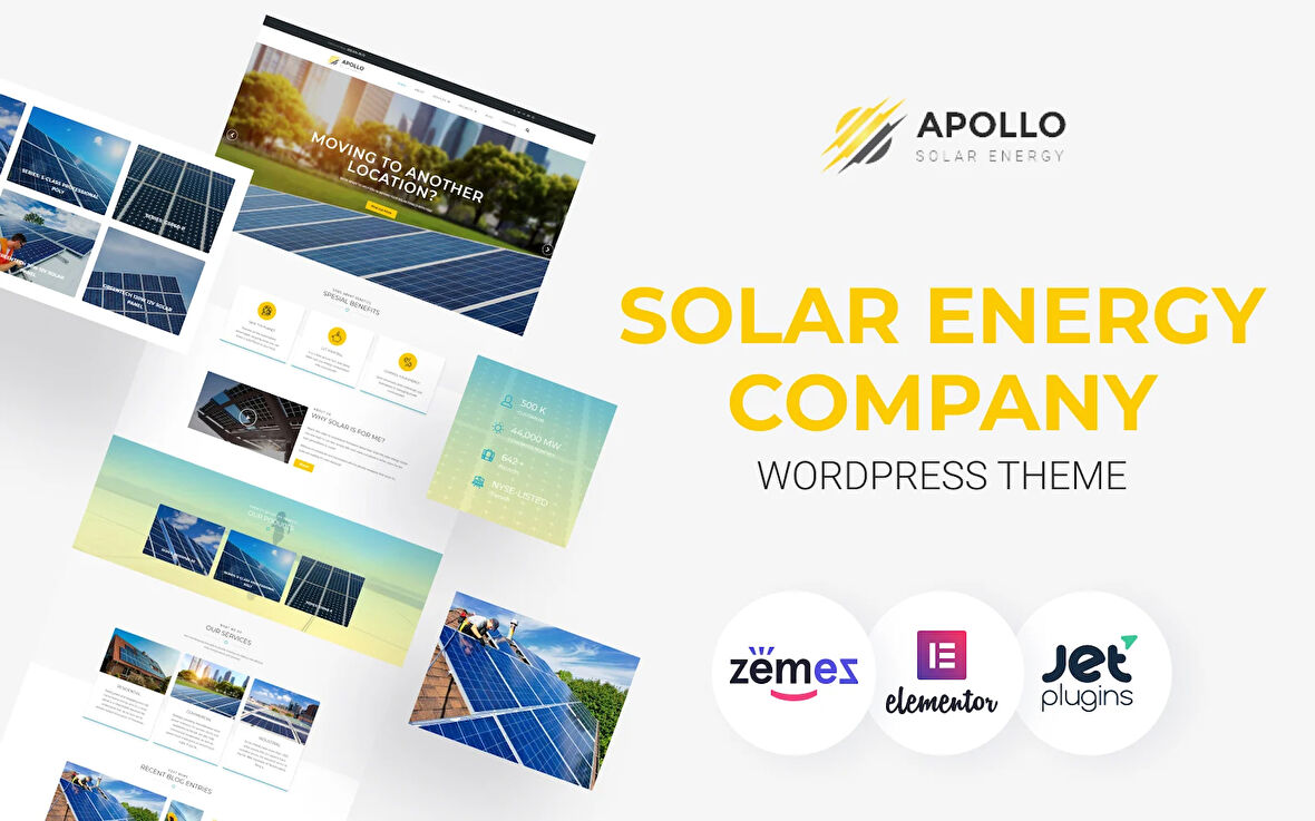 Apollo - Solar Energy Company Wordpress Teması