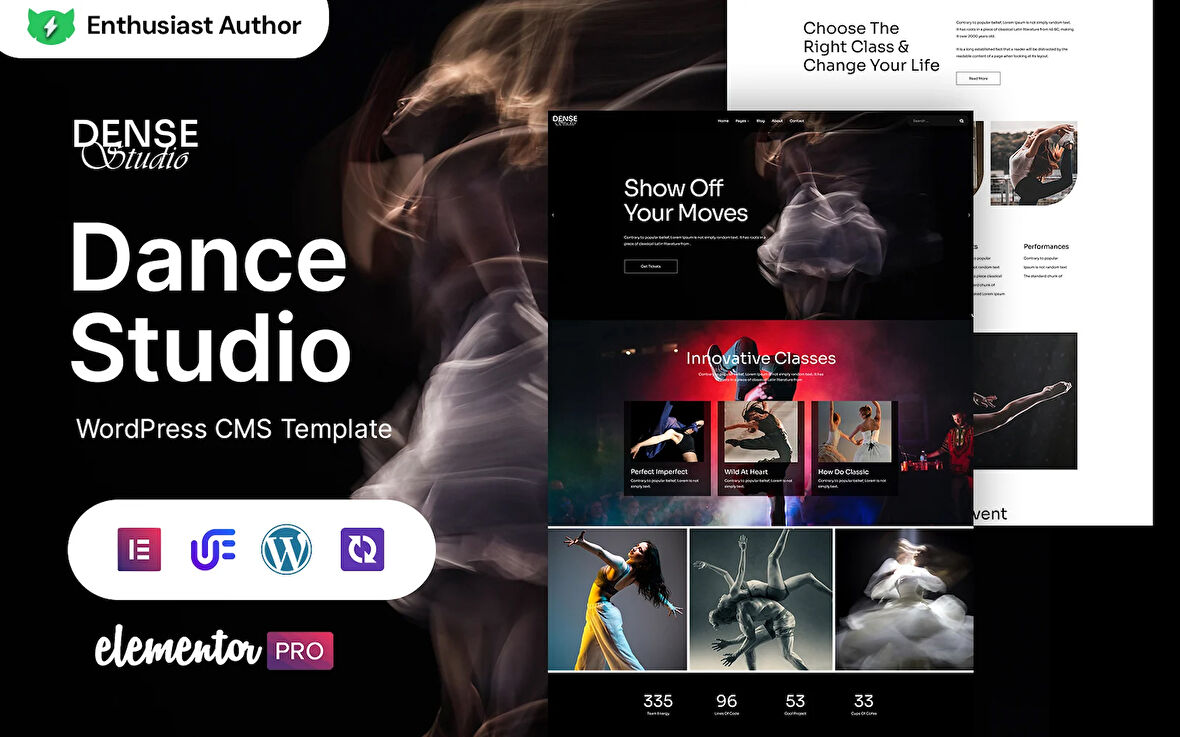 Dense Studio - Dance Studio And Academy Wordpress Teması