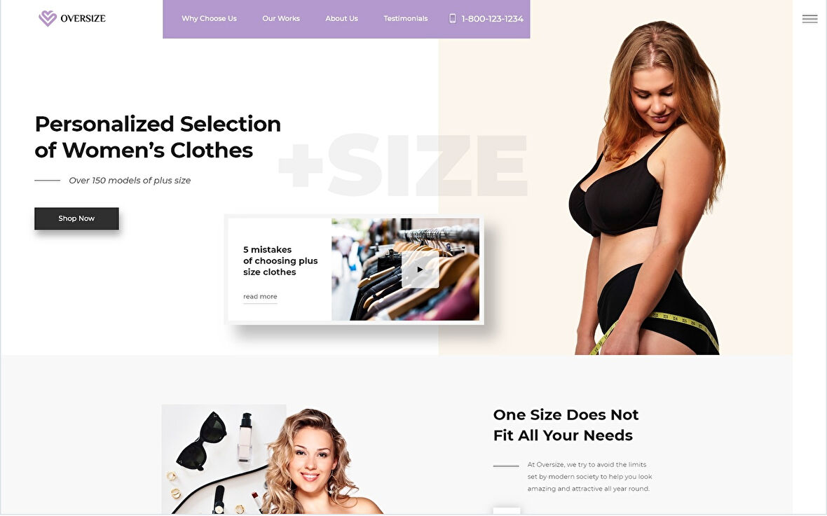 Oversize - Fashion HTML&CSS Teması