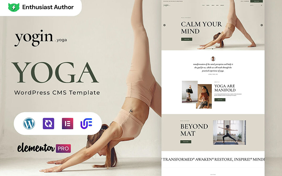 Yogin - Yoga And Exercise Wordpress Teması
