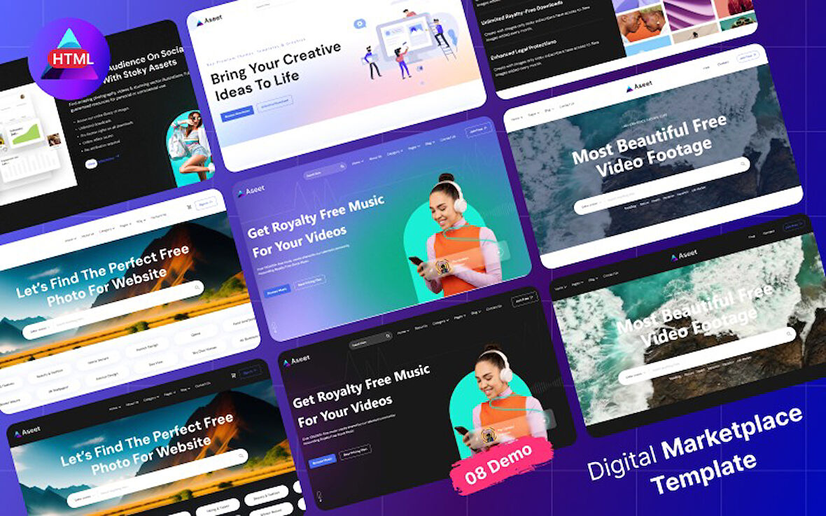 Markety - Digital Marketplace HTML&CSS Teması