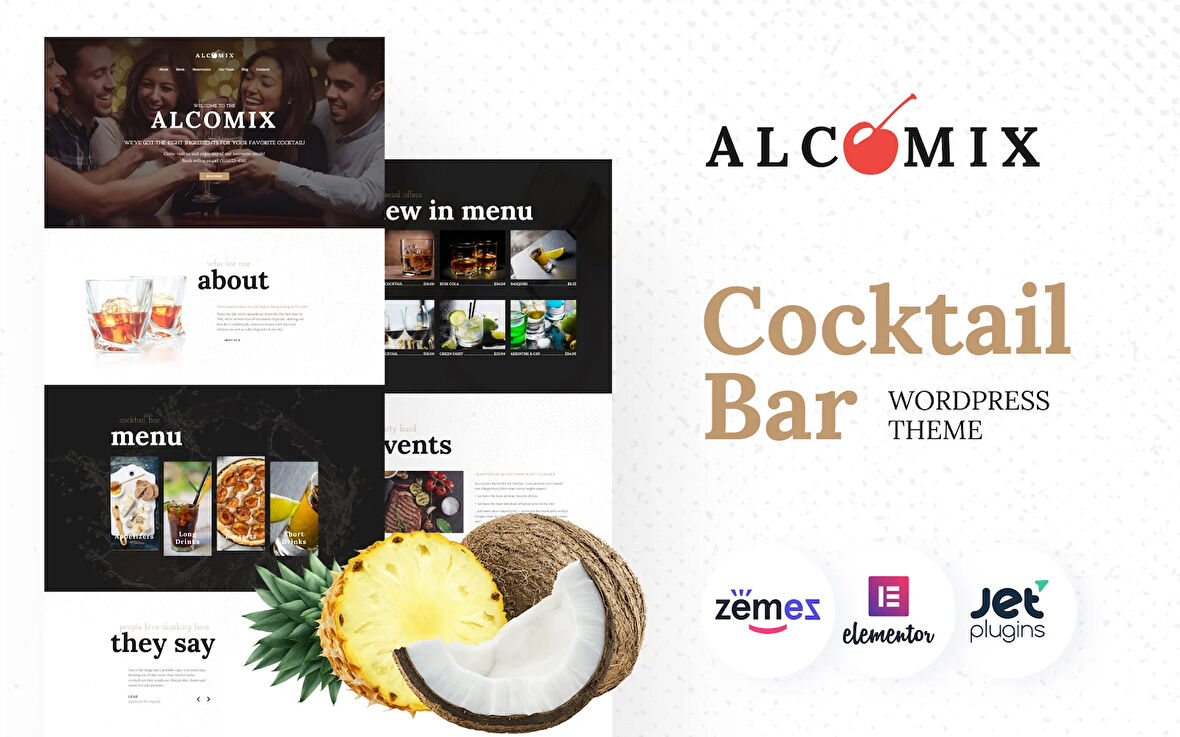 Alcomix - Cocktail Bar Wordpress Teması
