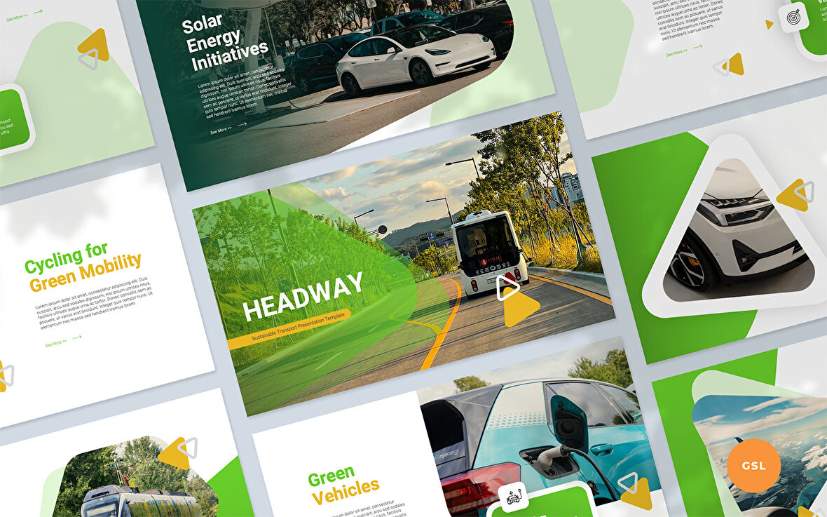 Headway - Sustainable Transport Presentation Google Slides Teması