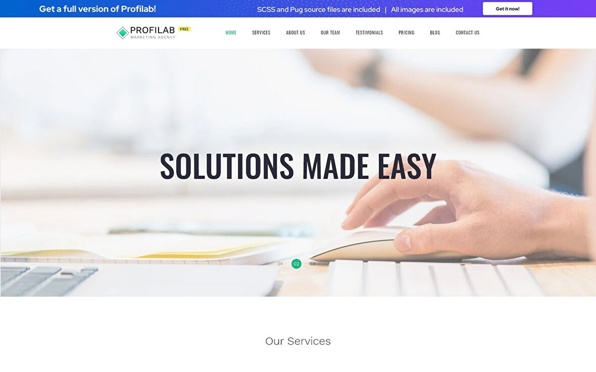 Profilab - Marketing Agency HTML&CSS Teması