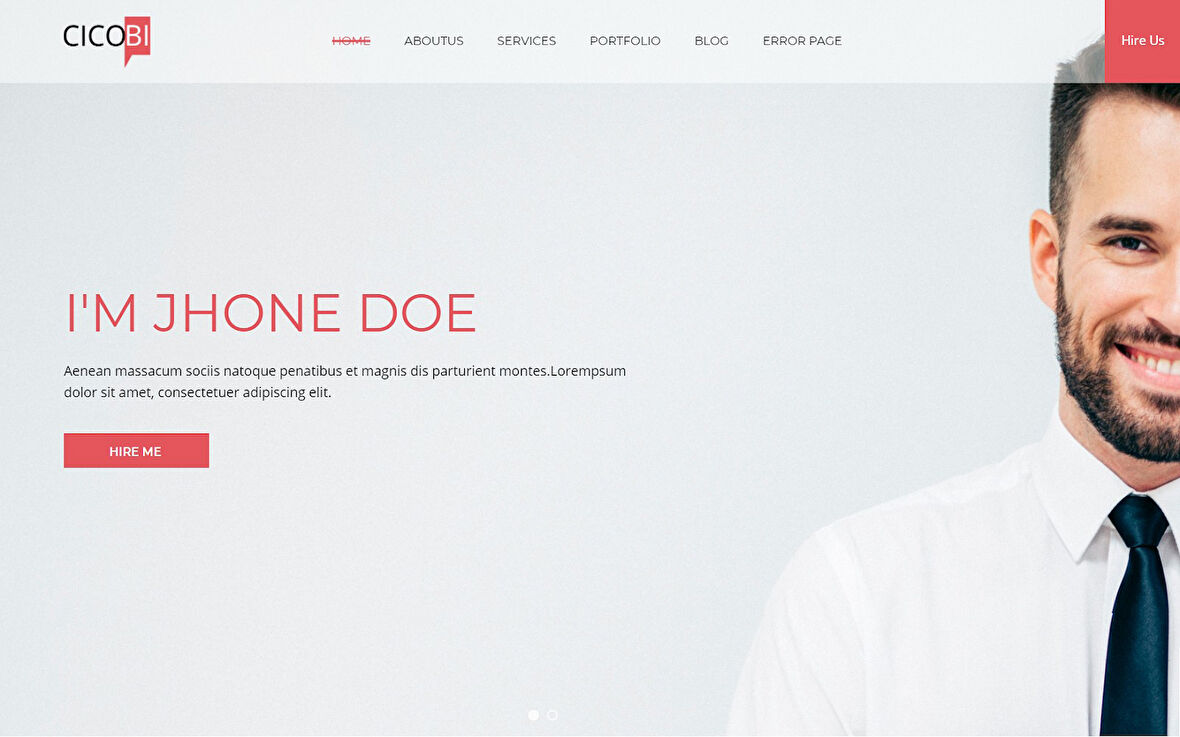 Cicobi - Personal Resume and Portfolio Joomla Teması