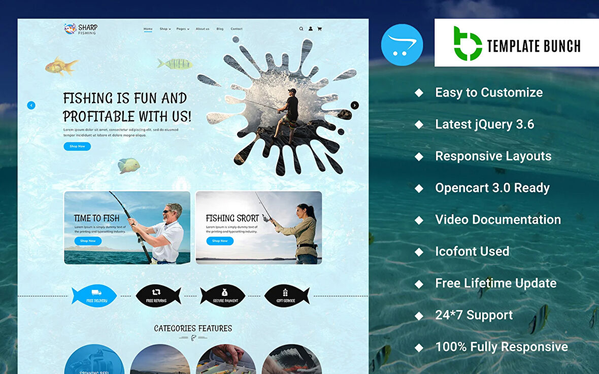 Sharp Fishing -  Fishing OpenCard Teması