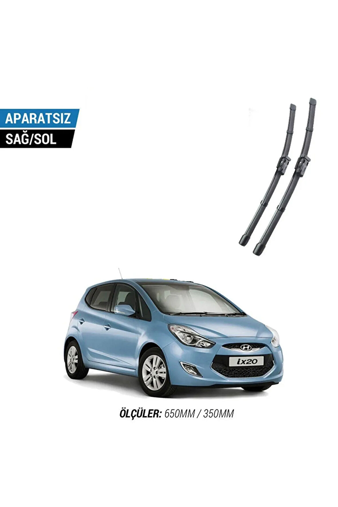 HYUNDAİ İX20 2011-2014 2'li Ön Cam Sileceği Sağ Sol Silecek Takımı Muz Silecek