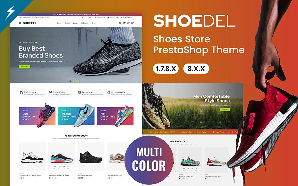 Shoedel - Shoes and Accessories Store PrestaShop Teması